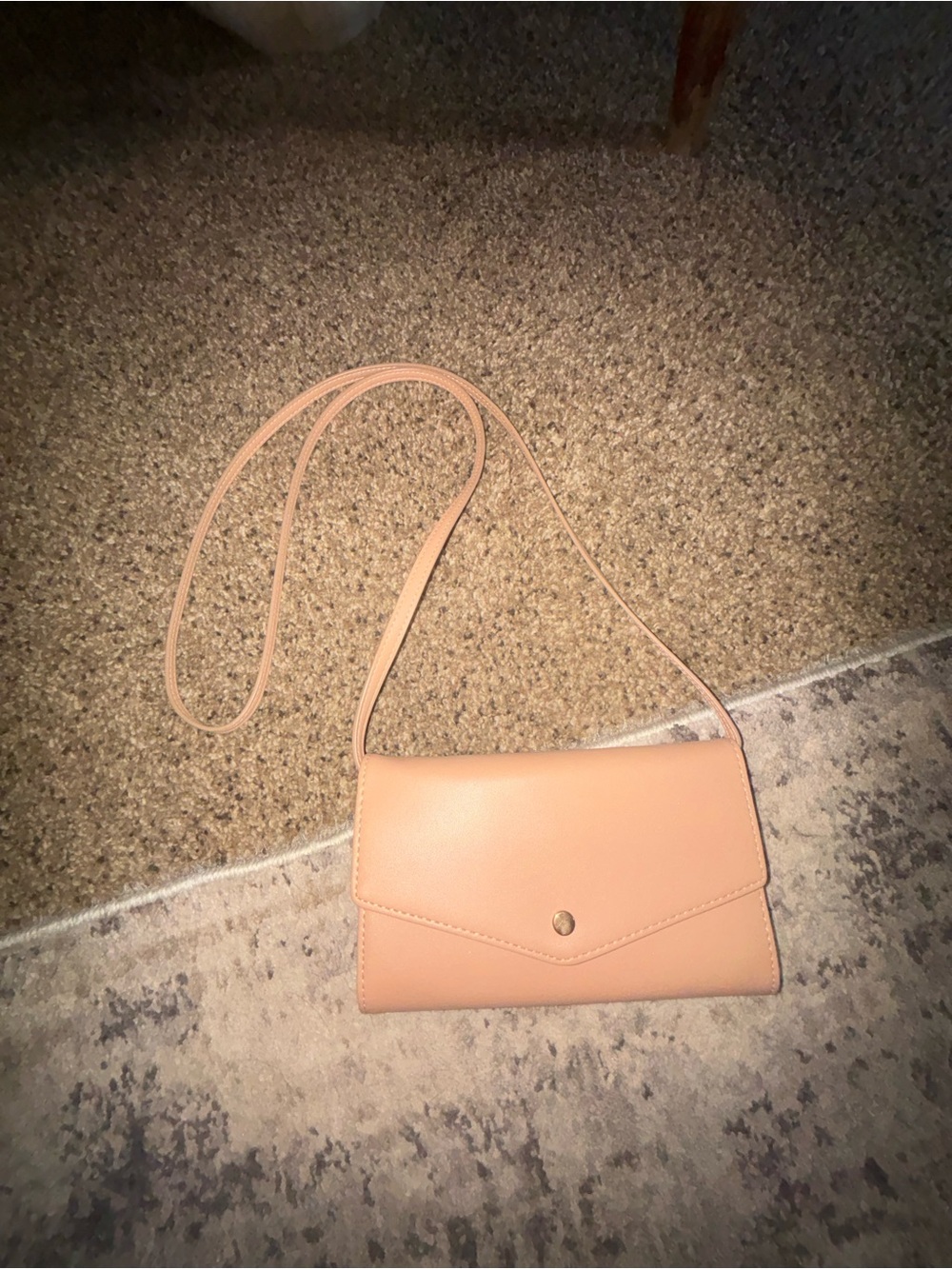 Classic Crossbody Envelope Bag in Nude Pink